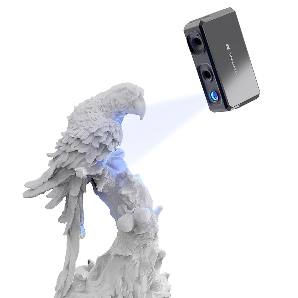 3DMakerpro Seal Lite 3D Scanner, NIR Light Source, 0.02mm Accuracy, 0.07mm Resolution, Anti-shake Lenses, 10fps Frame Rate, Visual Tracking