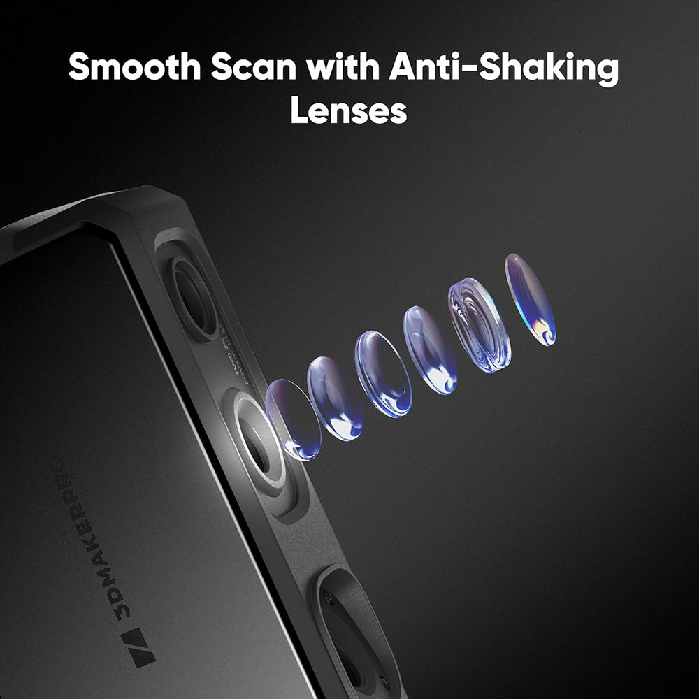 3DMakerpro Seal Lite 3D Scanner, NIR Light Source, 0.02mm Accuracy, 0.07mm Resolution, Anti-shake Lenses, 10fps Frame Rate, Visual Tracking