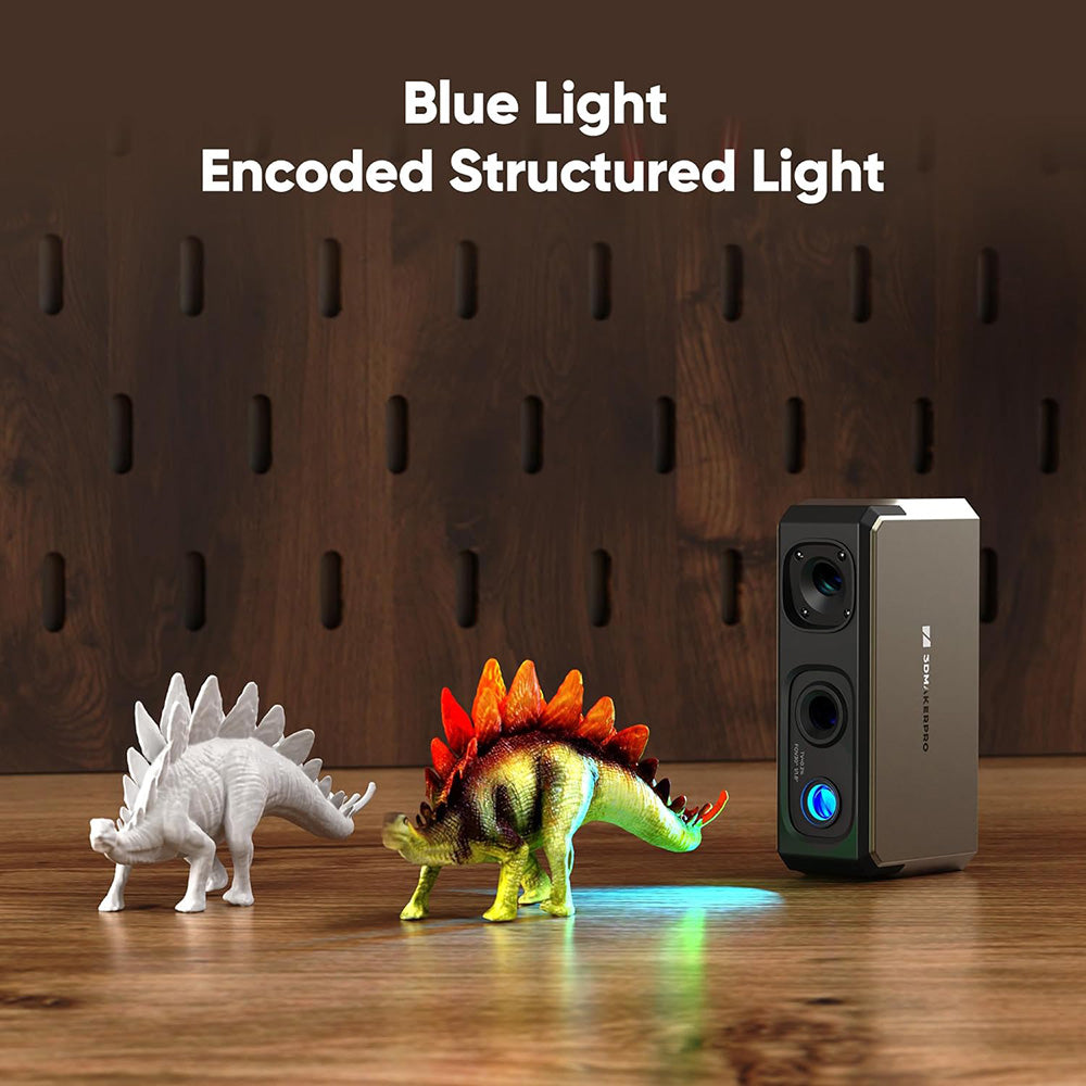 3DMakerpro Seal Lite 3D Scanner, NIR Light Source, 0.02mm Accuracy, 0.07mm Resolution, Anti-shake Lenses, 10fps Frame Rate, Visual Tracking