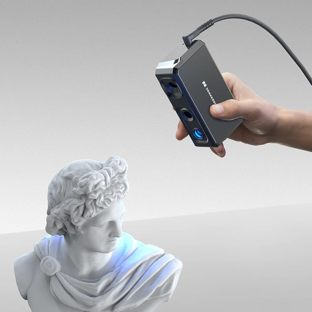 3DMakerpro Seal Lite 3D Scanner, NIR Light Source, 0.02mm Accuracy, 0.07mm Resolution, Anti-shake Lenses, 10fps Frame Rate, Visual Tracking