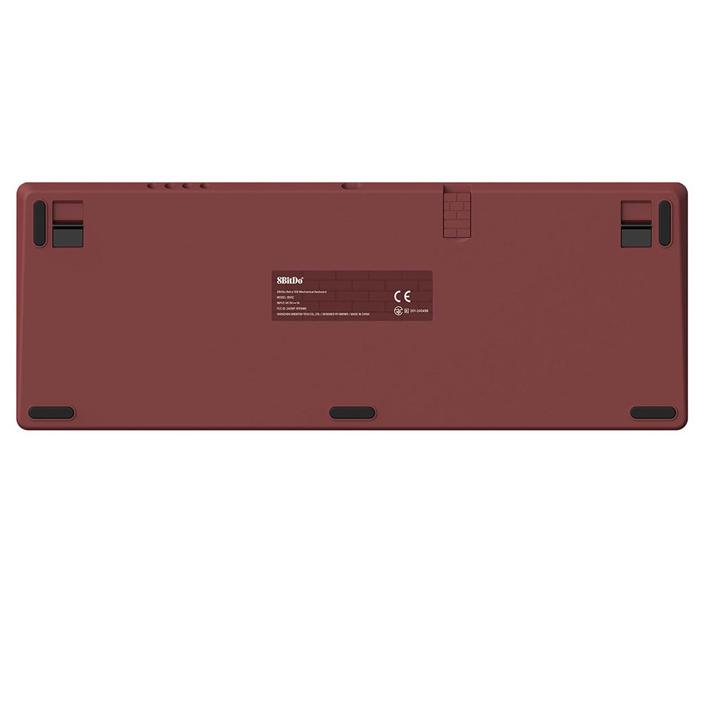 8BitDo Retro 108 Mechanical Keyboard, 108 Keys, Hot-swappable PCB, 3 Modes Connection, Wireless Gaming Keyboard for Windows & Android - Red