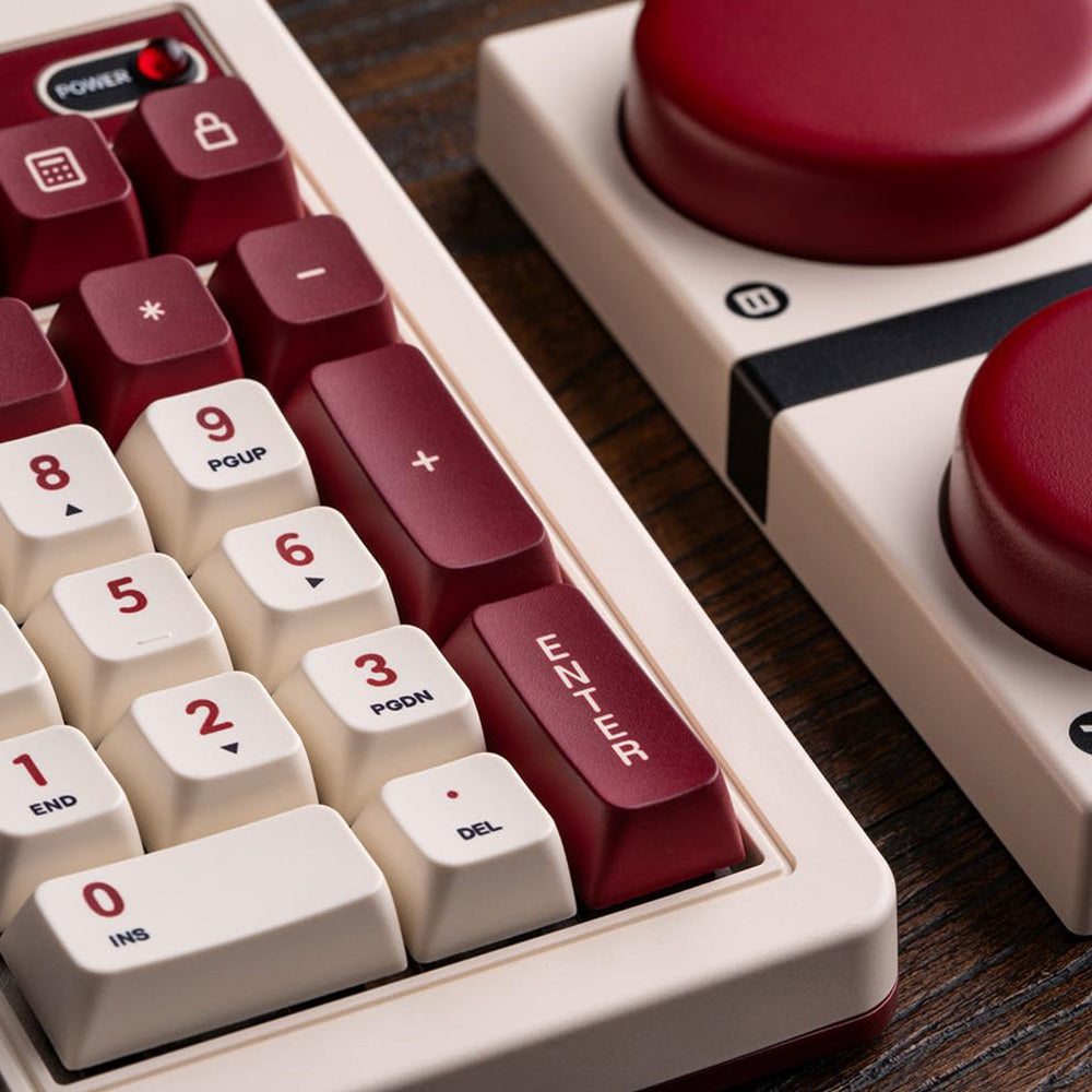 8BitDo Retro 108 Mechanical Keyboard, 108 Keys, Hot-swappable PCB, 3 Modes Connection, Wireless Gaming Keyboard for Windows & Android - Red