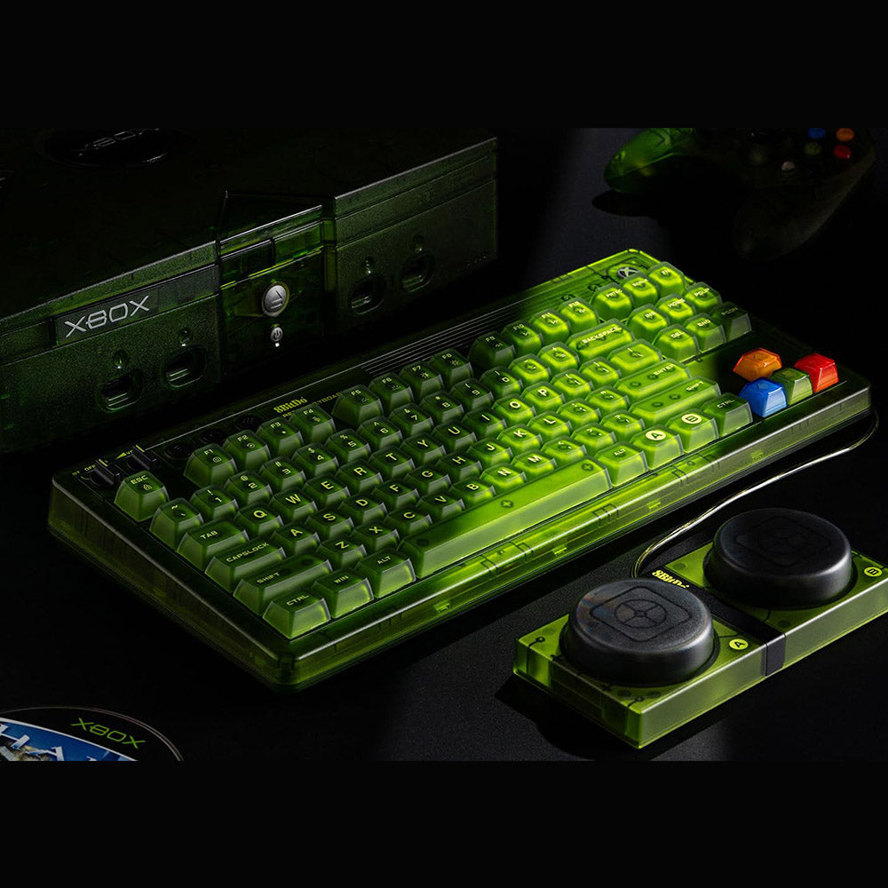8BitDo Retro 87 Mechanical Keyboard Xbox Edition, 87 Keys, RGB Backlight, Hot Swappable PCB, Bluetooth/2.4G/USB-C Connection, Wireless Gaming Keyboard for Windows & Android