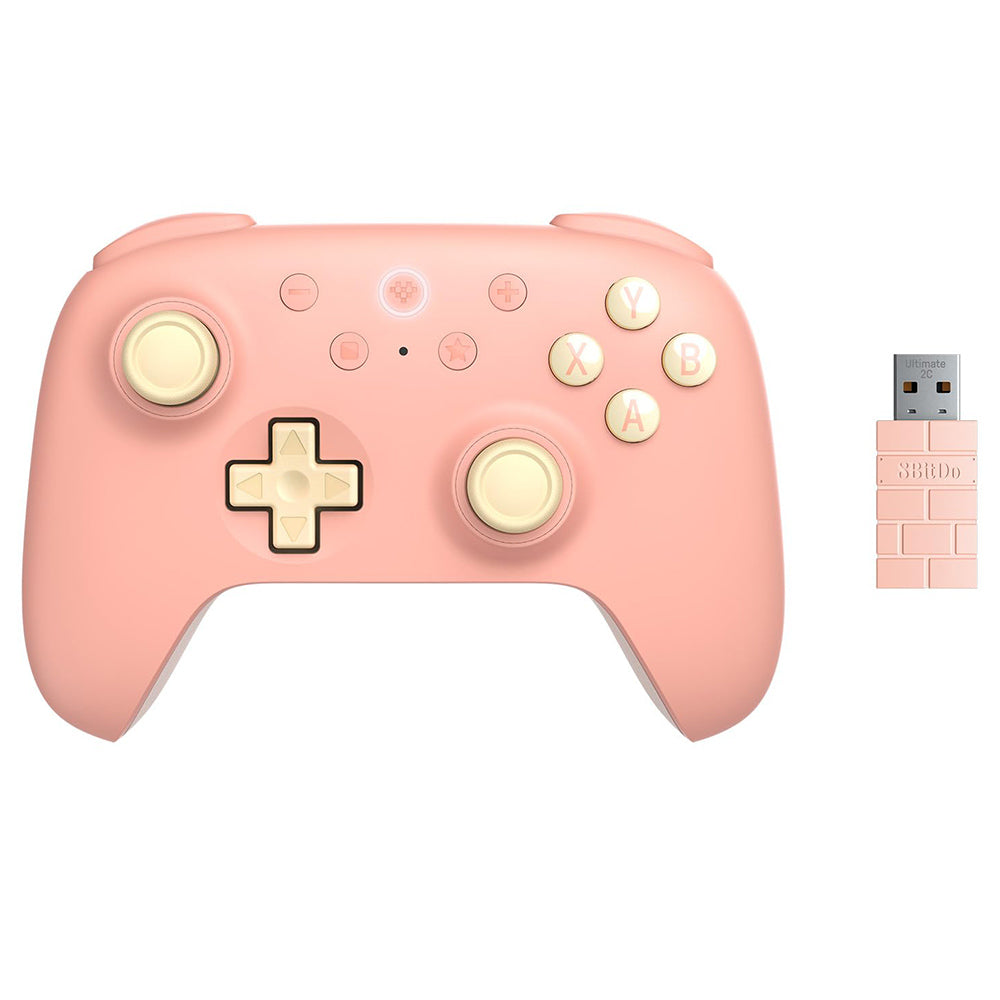 8BitDo Ultimate 2C Wireless Gaming Controller for Windows PC and Android, 1000Hz Polling Rate, Hall Effect Joysticks & Hall Triggers - Pink