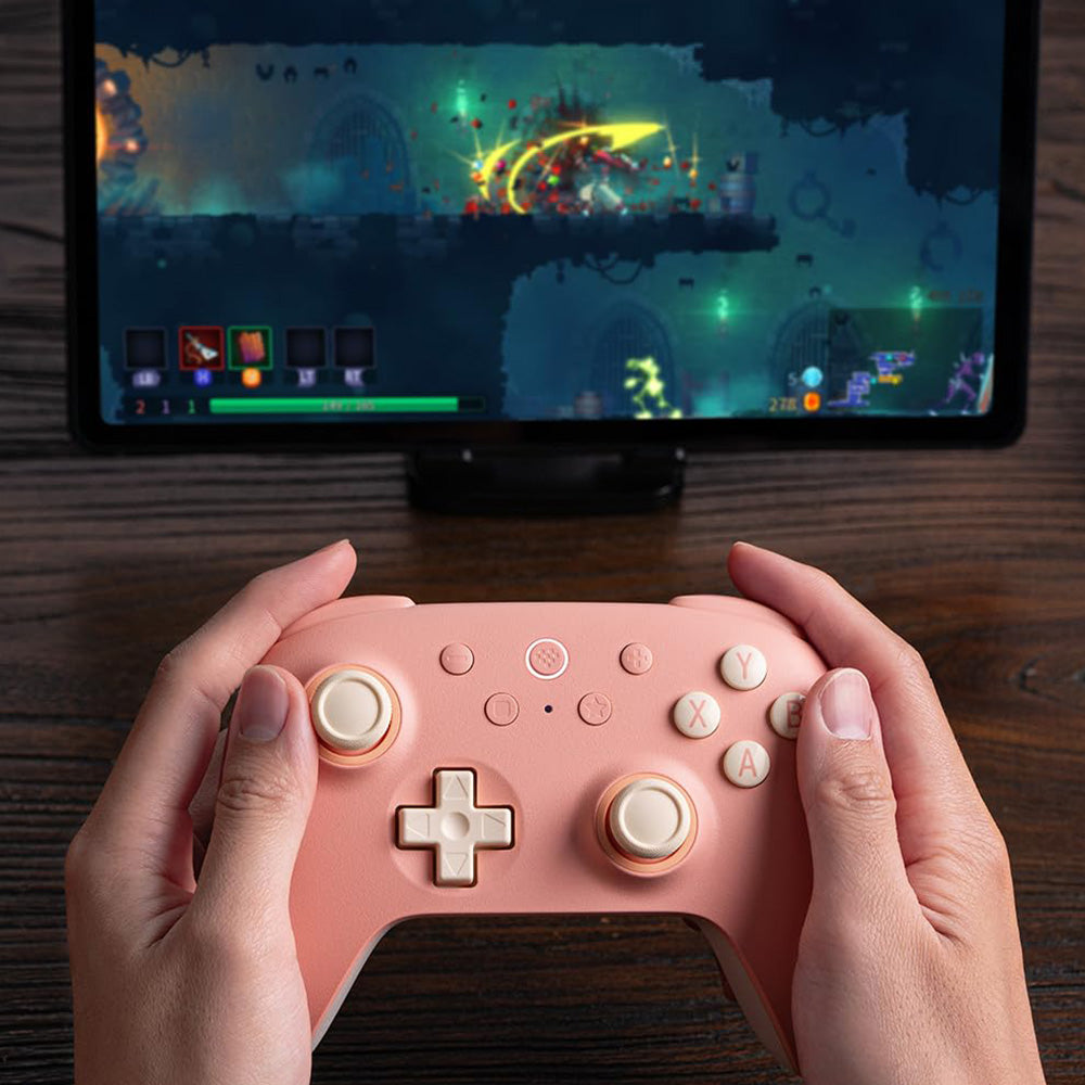 8BitDo Ultimate 2C Wireless Gaming Controller for Windows PC and Android, 1000Hz Polling Rate, Hall Effect Joysticks & Hall Triggers - Pink