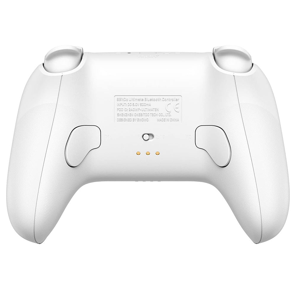 8Bitdo Ultimate Gaming Controller with Charging Dock, Hall Effect Sensing Joystick, Compatible with Switch, Windows & Steam Deck - White