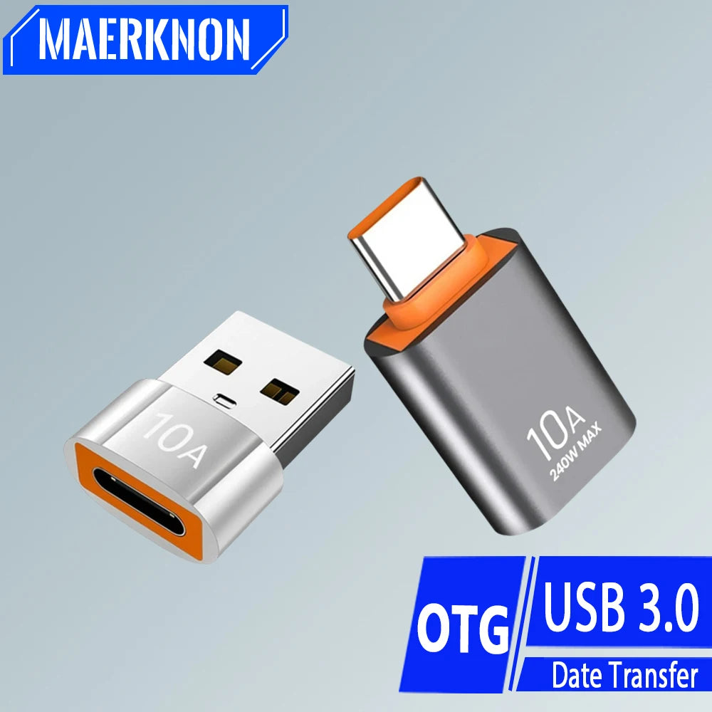 10A OTG USB 3.0 typ C OTG adaptér USB C samec na USB 3.0 samica káblový konvertor OTG USB pre prenos dát prenosného počítača Xiaomi Samsung