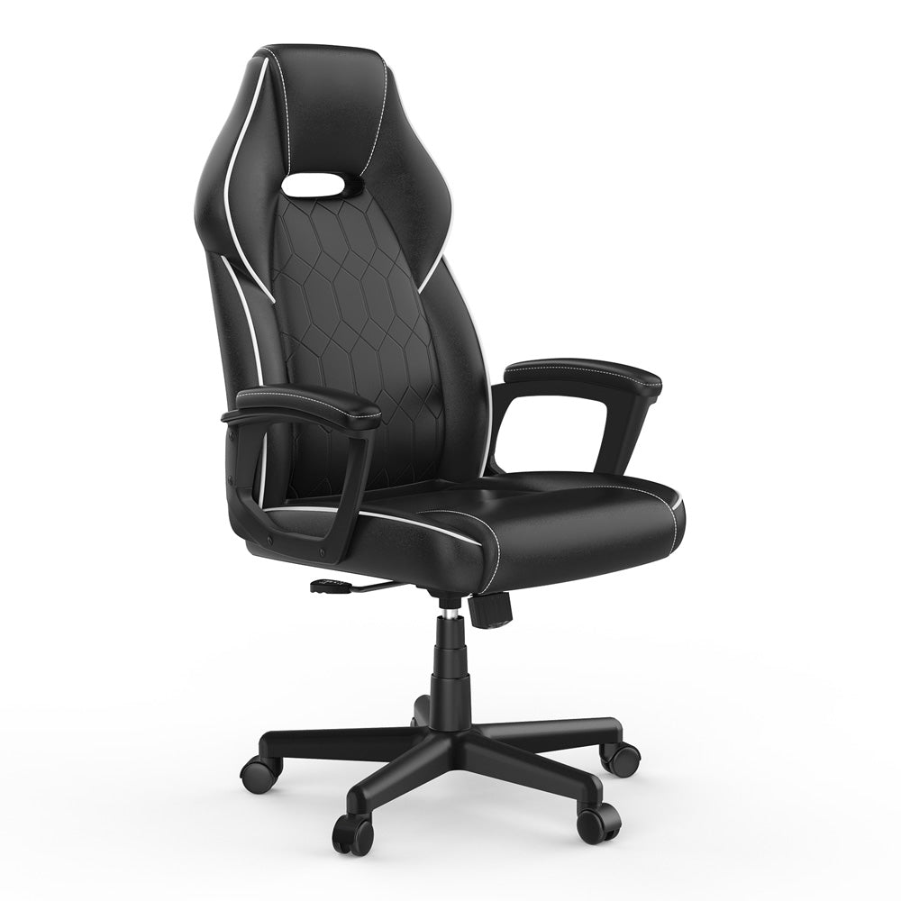 ACGAM CG-5354 Gaming Office Chair XL Version, Ergonomic Design, Flexible Tilting Tension and Height, Superior PVC Leather, Sleek Padded Armrests, 360° Smooth Swivel