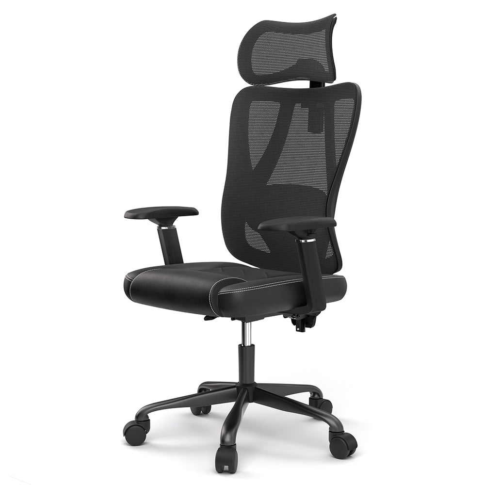 ACGAM CG-5455M Ergonomic Gaming Office Chair, PVC Seat Cushion, Adjustable Armrest & Headrest, 4D Lumbar Support, Synchro Reclining Backrest