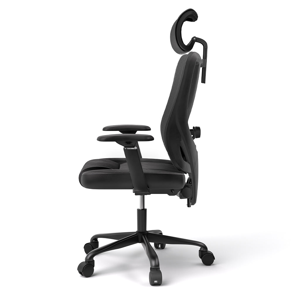 ACGAM CG-5455M Ergonomic Gaming Office Chair, PVC Seat Cushion, Adjustable Armrest & Headrest, 4D Lumbar Support, Synchro Reclining Backrest