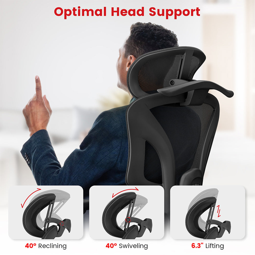 ACGAM CG-5658M Ergonomic Gaming Office Chair with 4D Adjustable Armrest, Lumbar Support, Adjustable Headrest