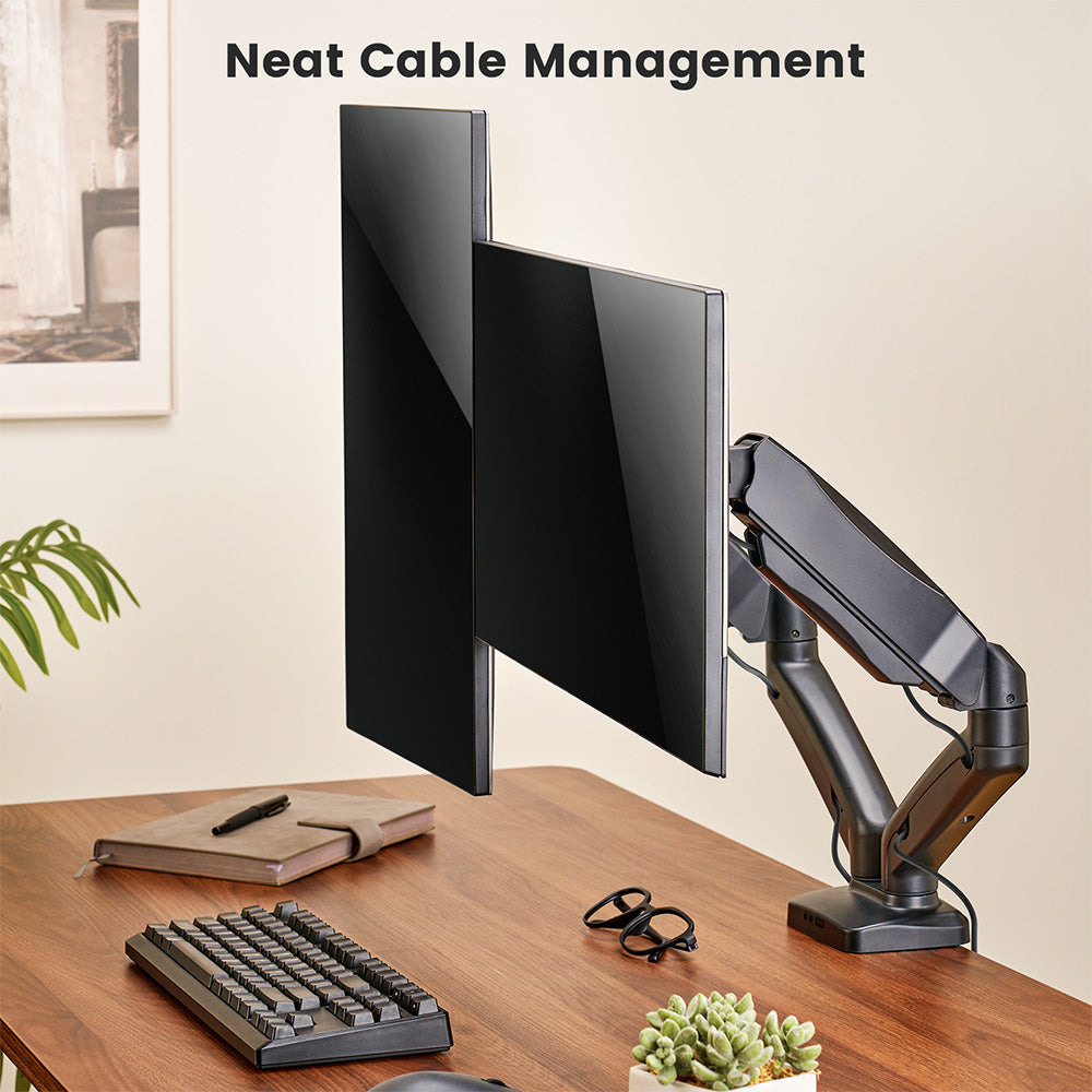 ACGAM MAS-1D Spring-Assisted Dual-Monitor Mount with Flexible Angle and Installation