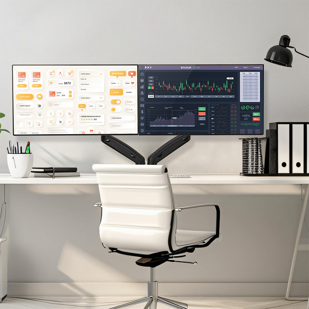 ACGAM MAS-1D Spring-Assisted Dual-Monitor Mount with Flexible Angle and Installation