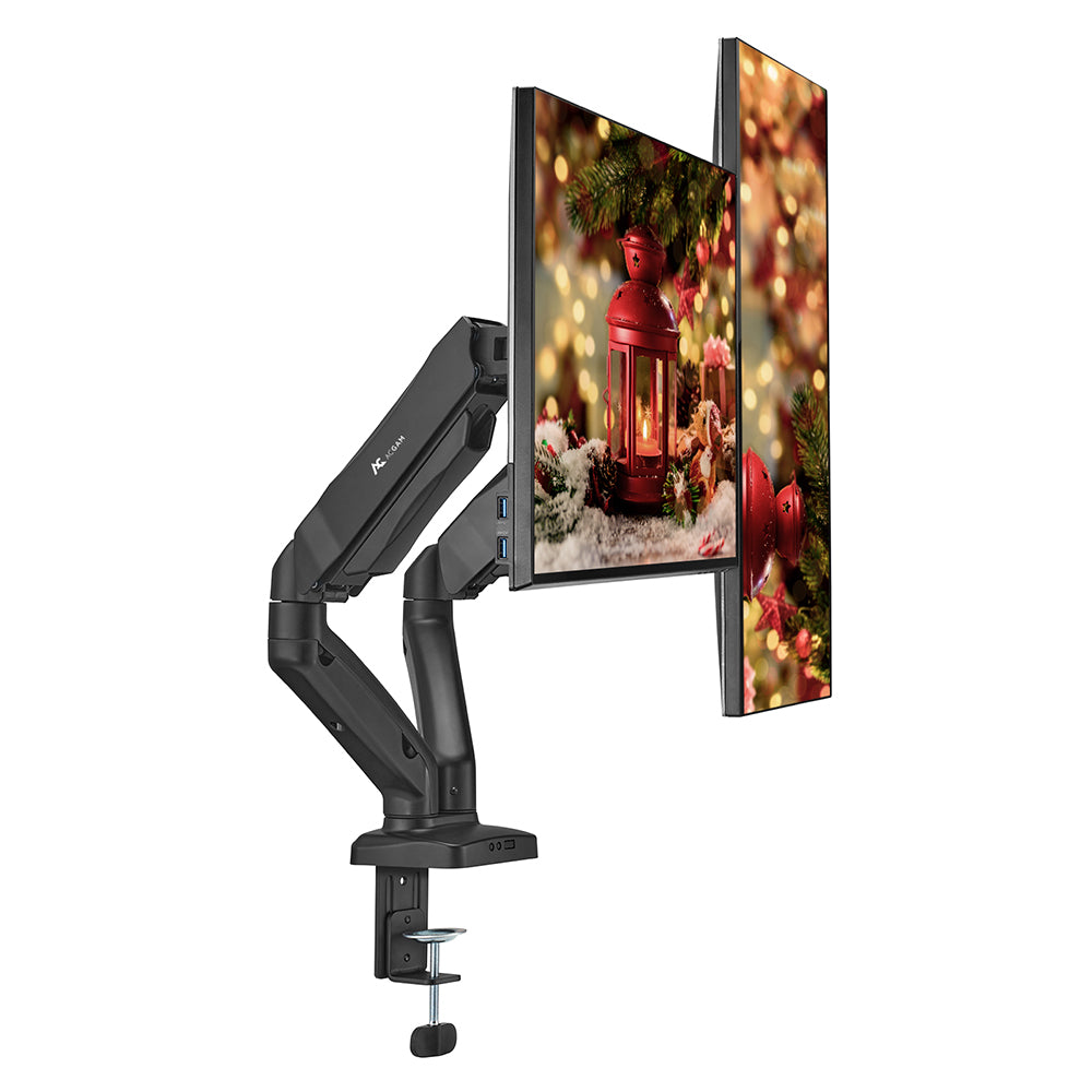 ACGAM MAS-1D Spring-Assisted Dual-Monitor Mount with Flexible Angle and Installation