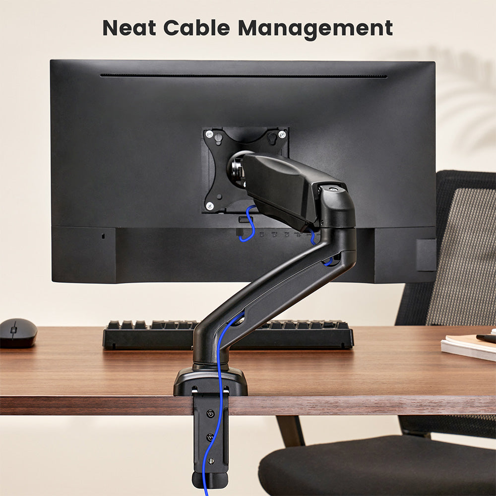 ACGAM MAS-1S Spring-Assisted Single-Monitor Mount with Flexible Angle and Installation