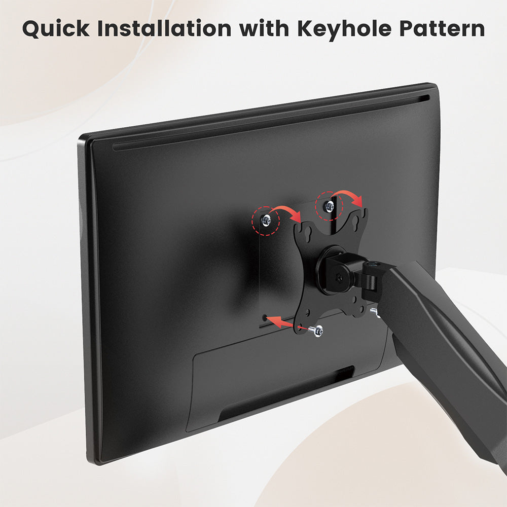 ACGAM MAS-1S Spring-Assisted Single-Monitor Mount with Flexible Angle and Installation