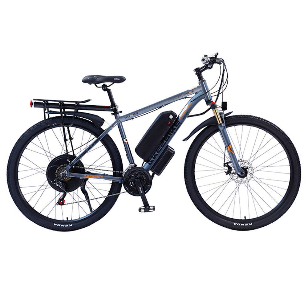 AKEZ 29'' Electric Bike, 1000W Motor, 48V 13AH Battery, 29*2.15-inch Tires, 45km/h Max Speed, 50km Range, Dual Mechanical Disc Brakes, Front Suspension Fork, Shimano 21-speed, LCD Display - Blue