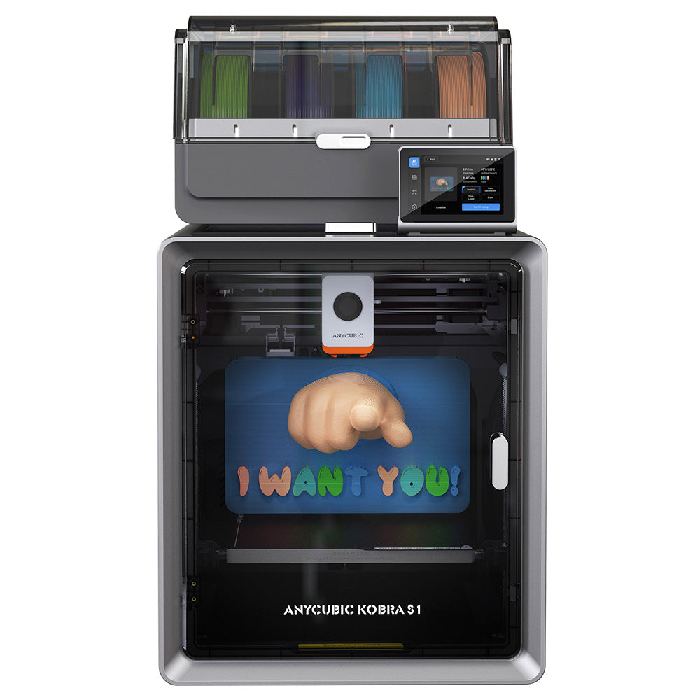 Anycubic Kobra S1 Combo 3D Printer, Up to 8-Color Printing, Ace Pro Color Engine, 600mm/s Ultra-Fast Speed, Auto-leveling, 320°C Hotend, 44dB Ultra-Quiet, CoreXY Construction, 250*250*250mm