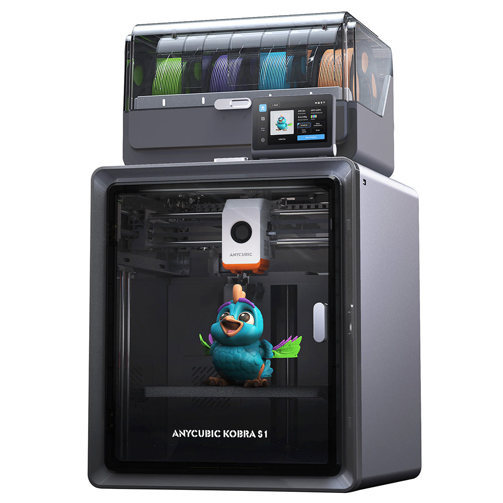 Anycubic Kobra S1 Combo 3D Printer, Up to 8-Color Printing, Ace Pro Color Engine, 600mm/s Ultra-Fast Speed, Auto-leveling, 320°C Hotend, 44dB Ultra-Quiet, CoreXY Construction, 250*250*250mm