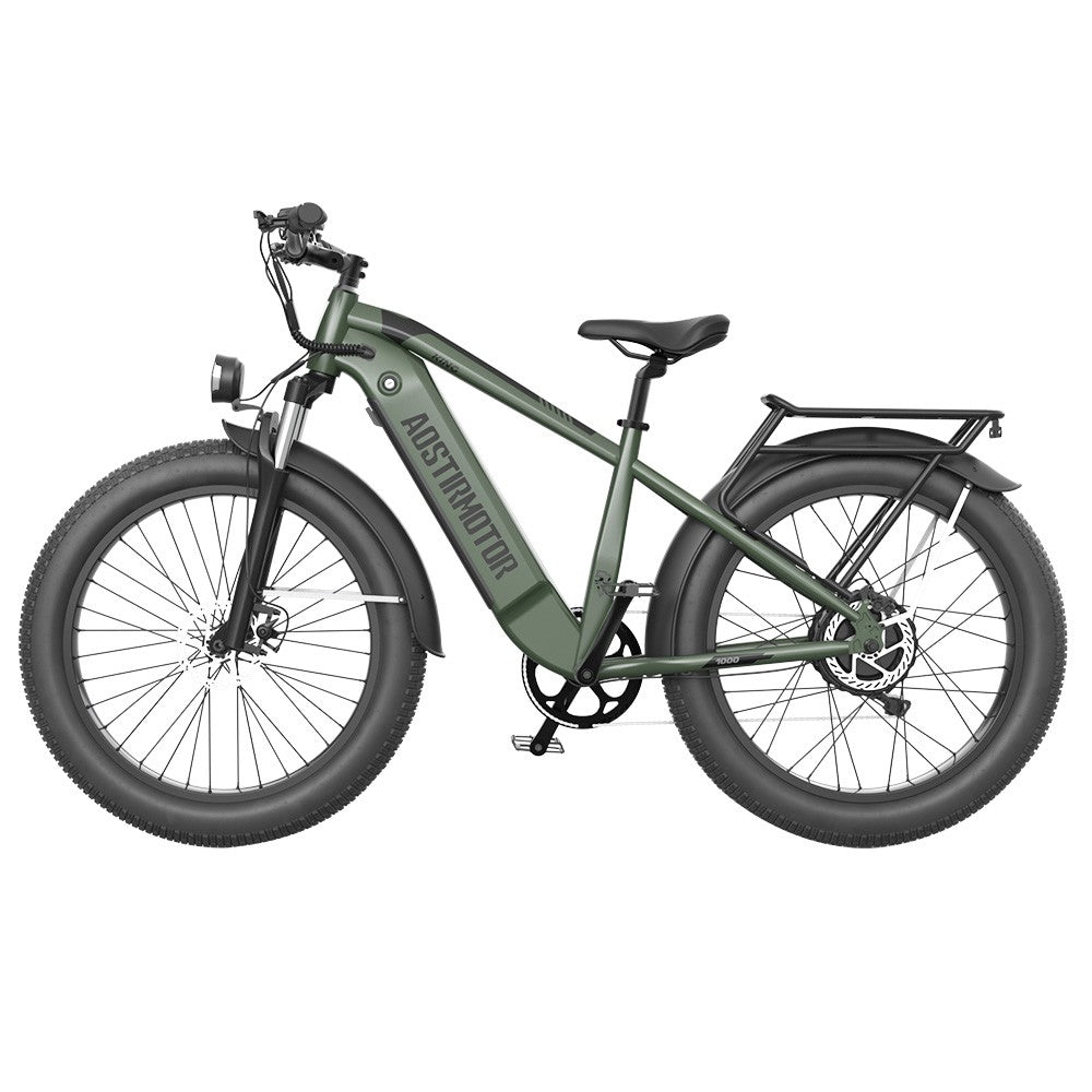 AOSTIRMOTOR KING 26*4.0'' Fat Tires 1000W Motor 48km/h Max Speed 52V 15Ah Battery 35-80km Range Shimano 7-Speed Gear