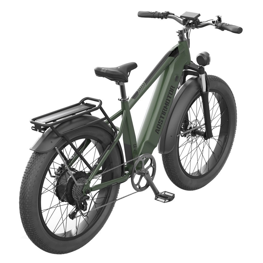 AOSTIRMOTOR KING 26*4.0'' Fat Tires 1000W Motor 48km/h Max Speed 52V 15Ah Battery 35-80km Range Shimano 7-Speed Gear