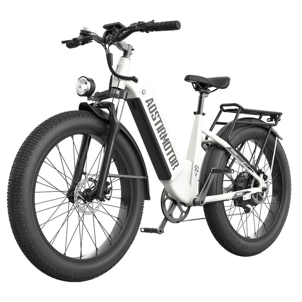 AOSTIRMOTOR QUEEN 26*4.0'' Fat Tires 1000W Motor 48km/h Max Speed 52V 15Ah Battery 35-80km Range Shimano 7-Speed Gear