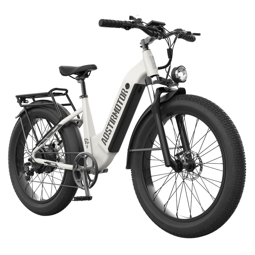 AOSTIRMOTOR QUEEN 26*4.0'' Fat Tires 1000W Motor 48km/h Max Speed 52V 15Ah Battery 35-80km Range Shimano 7-Speed Gear