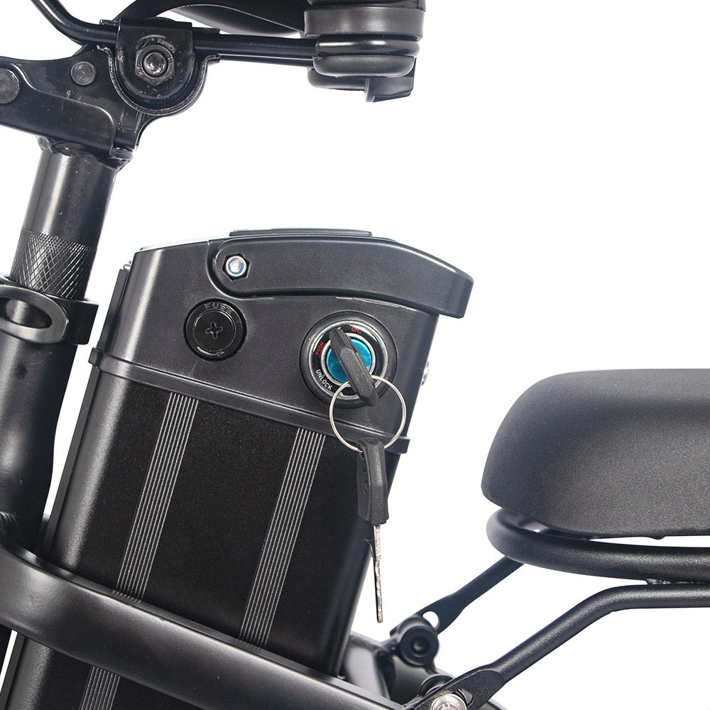 AVAKA BZ20 PLUS Electric Bike Foldable 20*3.0 Inch Fat Tires 500W Brushless Motor 25Km/h Max Speed 48V 18.2Ah Battery 100Km Range 120KG Max Load Dual Disc Brake Shimano 7-Speed Gear IP54 Waterproof LCD Display One-piece Wheel - Black