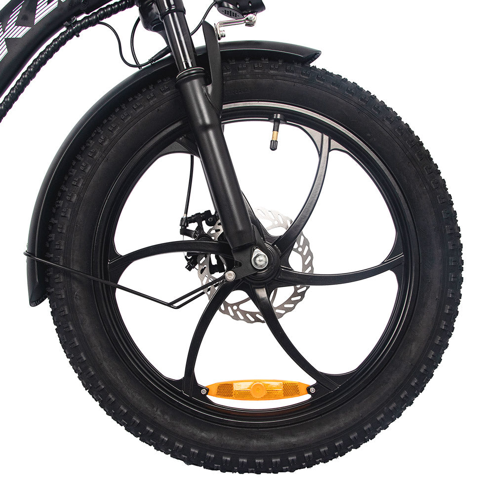 AVAKA BZ20 PLUS Electric Bike Foldable 20*3.0 Inch Fat Tires 500W Brushless Motor 25Km/h Max Speed 48V 18.2Ah Battery 100Km Range 120KG Max Load Dual Disc Brake Shimano 7-Speed Gear IP54 Waterproof LCD Display One-piece Wheel - Black