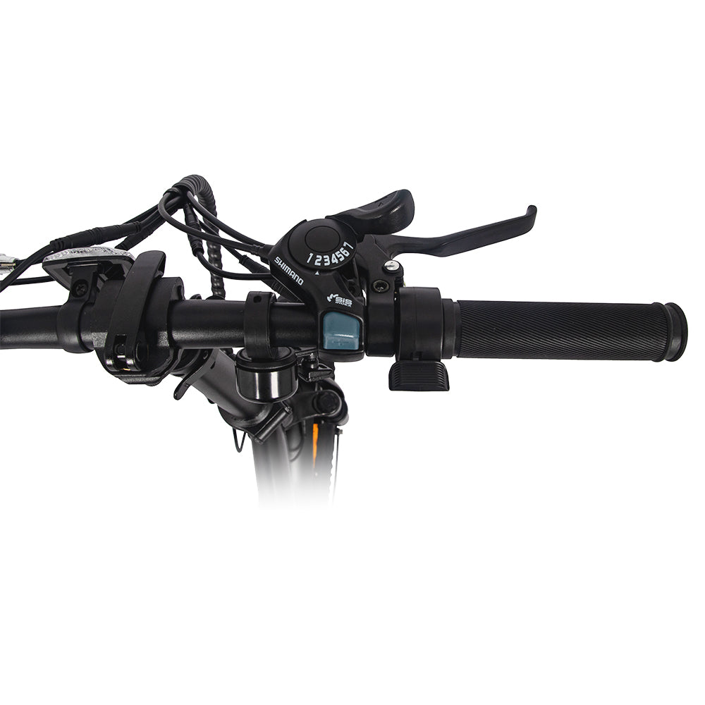 AVAKA BZ20 PLUS Electric Bike Foldable 20*3.0 Inch Fat Tires 500W Brushless Motor 25Km/h Max Speed 48V 18.2Ah Battery 100Km Range 120KG Max Load Dual Disc Brake Shimano 7-Speed Gear IP54 Waterproof LCD Display One-piece Wheel - Black