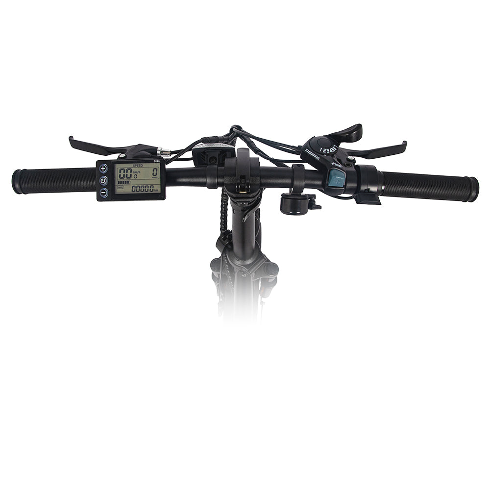 AVAKA BZ20 PLUS Electric Bike Foldable 20*3.0 Inch Fat Tires 500W Brushless Motor 25Km/h Max Speed 48V 18.2Ah Battery 100Km Range 120KG Max Load Dual Disc Brake Shimano 7-Speed Gear IP54 Waterproof LCD Display One-piece Wheel - Black