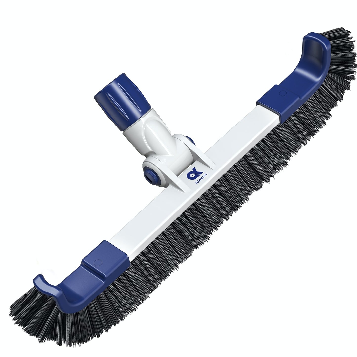 Ainkter PB26 19-inch 2 in 1 Pool Brush Head, Adjustable 180°, for Inground/Above Ground Pool Cleaning Walls, Waterline Tiles & Floors
