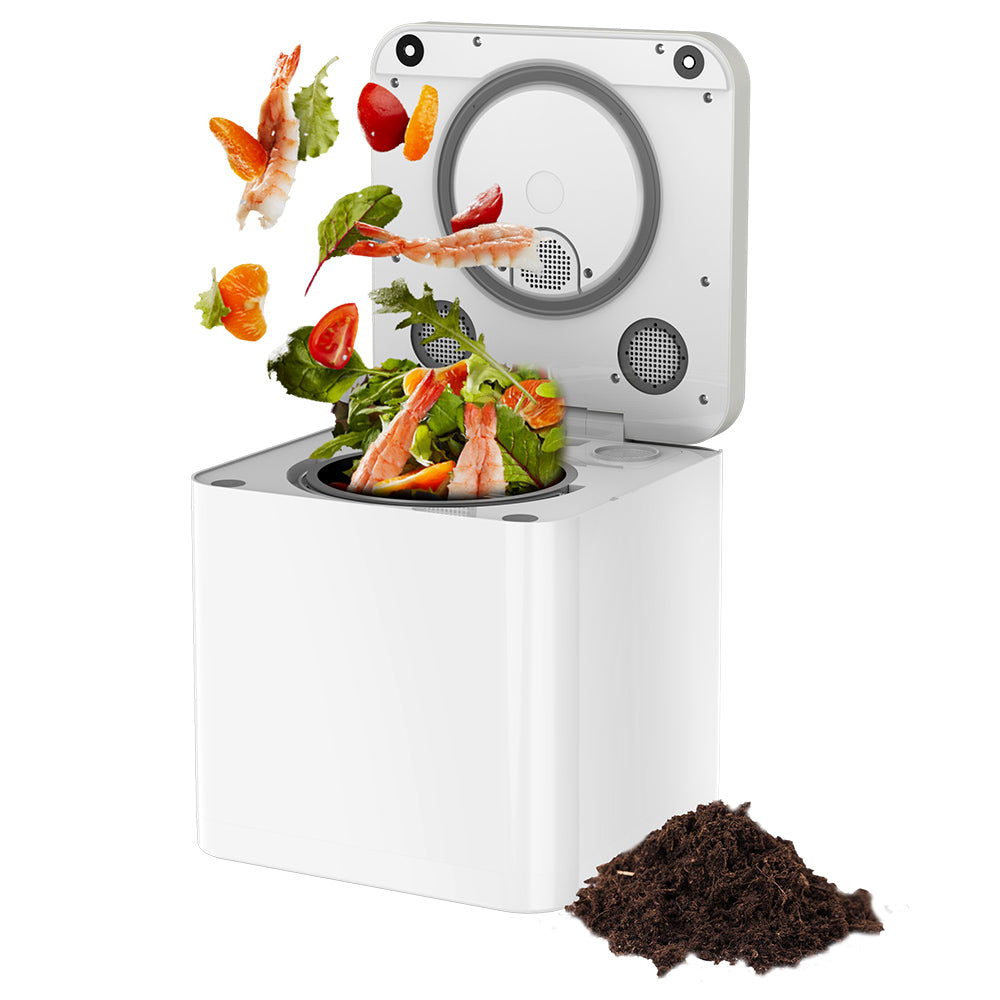 BEECO HQD-314Pro Electric Waste Kitchen Composter, 3.3L Big Capacity, Built-in UVC Light, Auto Home Compost Machine Odorless, Turn Food Waste to Fertilizer for Garden, Food Waste Compost Machine