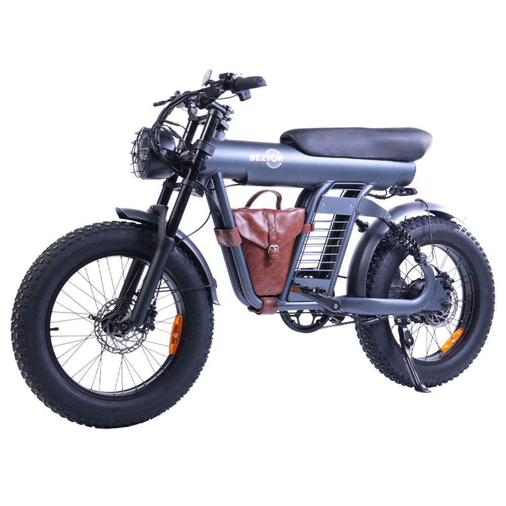 Bezior XF006 Electric Bike, 1200W Motor, 48V 23.2Ah Battery, 20*4.0-inch Tire, 47km/h Max Speed, 100km Range, Hydraulic Oil Brakes, Spring Suspensions, Shimano 7-speed, LCD Display