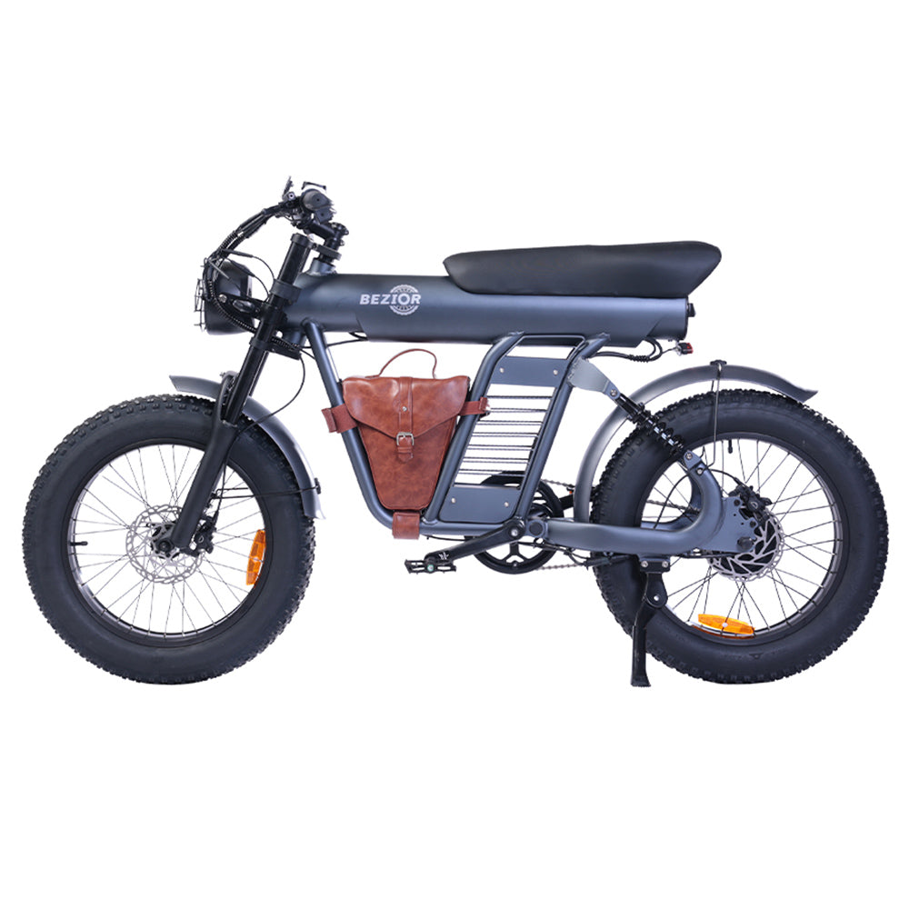 Bezior XF006 Electric Bike, 1200W Motor, 48V 23.2Ah Battery, 20*4.0-inch Tire, 47km/h Max Speed, 100km Range, Hydraulic Oil Brakes, Spring Suspensions, Shimano 7-speed, LCD Display