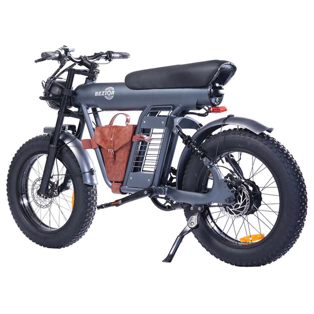 Bezior XF006 Electric Bike, 1200W Motor, 48V 23.2Ah Battery, 20*4.0-inch Tire, 47km/h Max Speed, 100km Range, Hydraulic Oil Brakes, Spring Suspensions, Shimano 7-speed, LCD Display