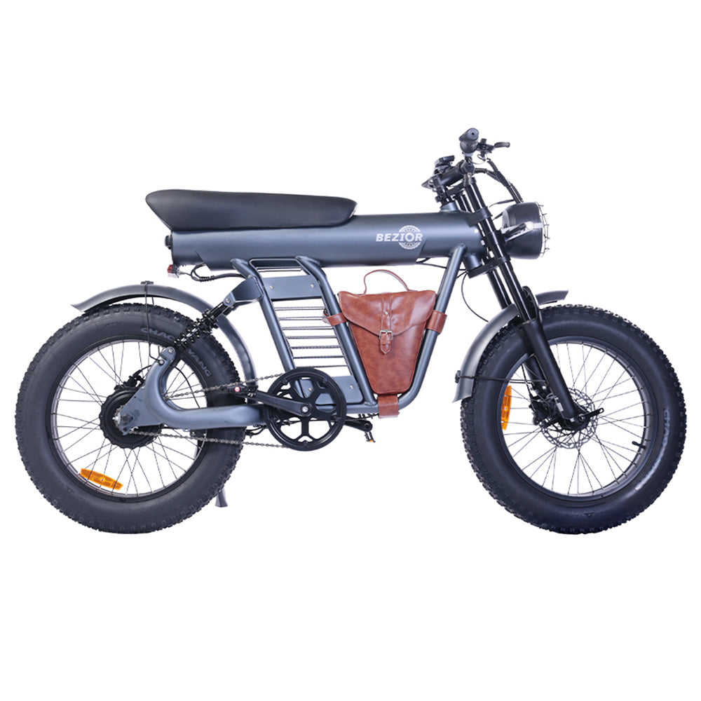Bezior XF006 Electric Bike, 1200W Motor, 48V 23.2Ah Battery, 20*4.0-inch Tire, 47km/h Max Speed, 100km Range, Hydraulic Oil Brakes, Spring Suspensions, Shimano 7-speed, LCD Display
