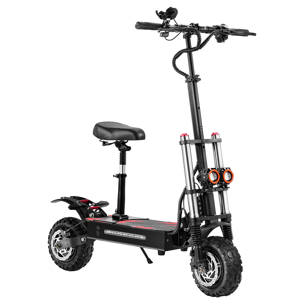 BOYUEDA S3-11 Electric Scooter, 3000W*2 Motor 85km/h Max Speed, 2280Wh Battery up to 120km Range, 11-inch Sawtooth Vaccum Off-road Tire, Dual Hydraulic Disc Brakes, Hydraulic damping, 45° Climbing LCD Display All-round Lighting and turn signal