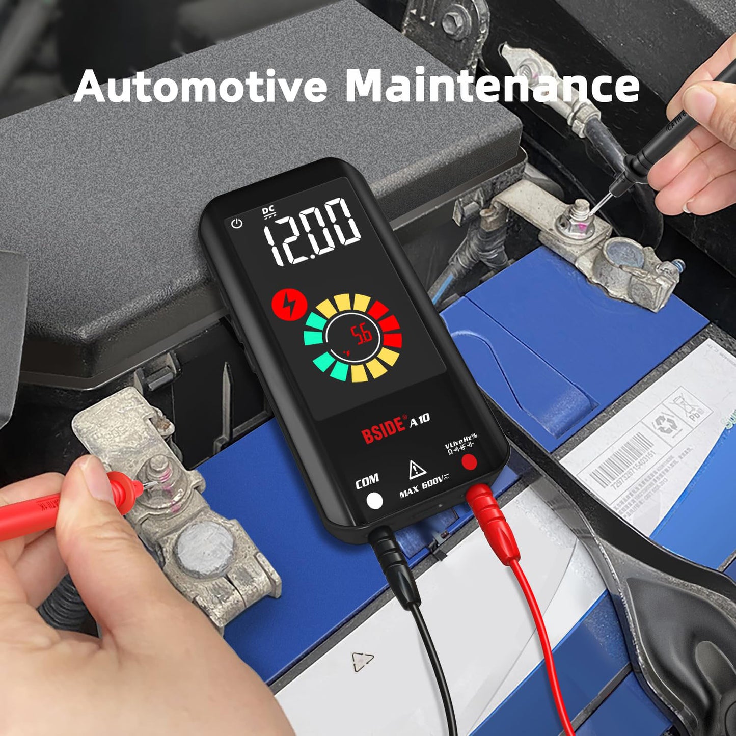 BSIDE A10 Smart Digital Multimeter, 9999 True RMS EBTN Color Display, DC AC Voltage Capacitance Ohm Diode NCV Hz Live Wire Tester