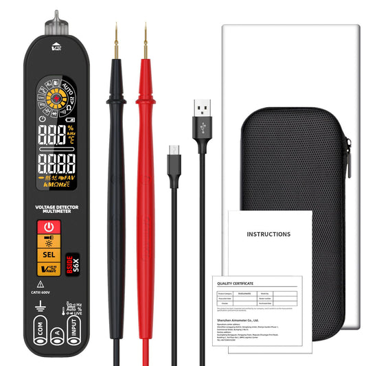 BSIDE S6X Intelligent Multimeter, EBTN Color Screen, Pen Type Voltage Current Capacitance Nai Multimeter, Rechargeable 400mAh Li-ion Battery