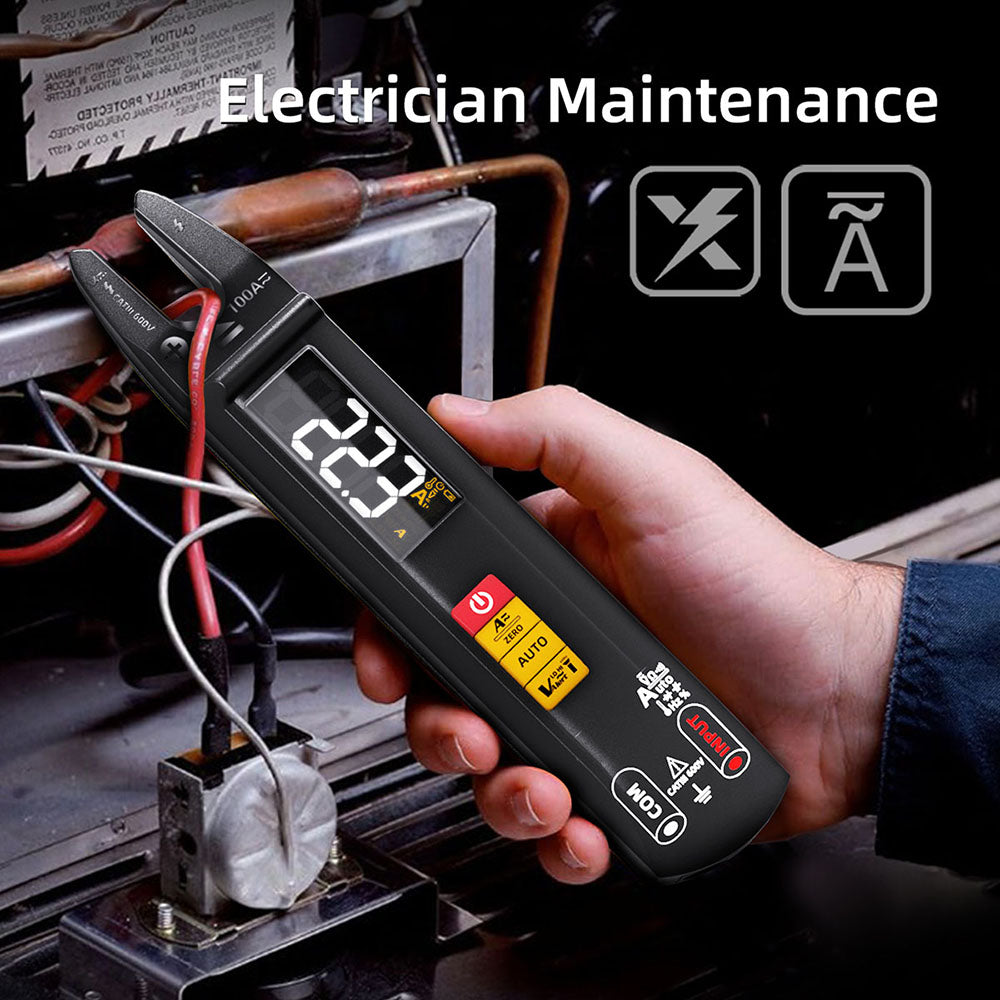 BSIDE U1 Digital Clamp Multimeter, Electric Tester Pen, Bright LED Flashlight, DC AC 100A Pliers, T-RMS Current