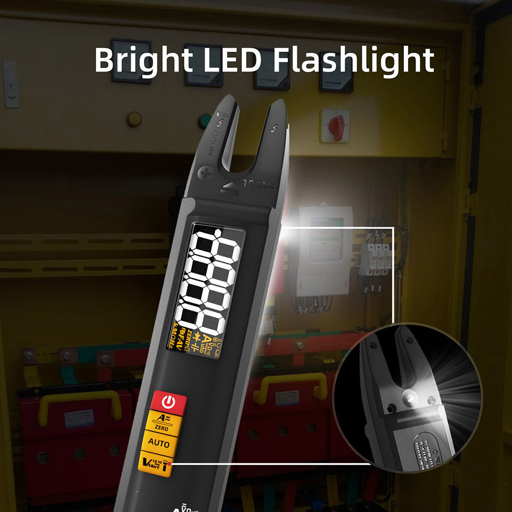 BSIDE U1 Digital Clamp Multimeter, Electric Tester Pen, Bright LED Flashlight, DC AC 100A Pliers, T-RMS Current