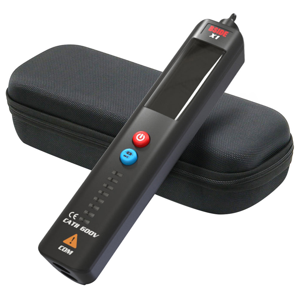 BSIDE X1 Intelligent Voltage Detector Tester, Multimeter, Electric Pen, Break Point Checking, Large LCD Screen, Flashlight, Live Wire Hz Ohm NCV Meter, No Batteries