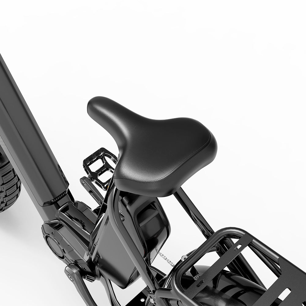 Bezior X500 Max Electric Cargo Bike, 750W Bafang Motor, SAMSUNG 48V 37.5Ah Removable Battery, 20*4.0 Inch Fat Tire, 48km/h Max Speed up to 220km Range, Front Spring Fork Hydraulic Disc Brakes Shimano 7-Speed with 60cm*20cm Large Heavy-duty Shelf