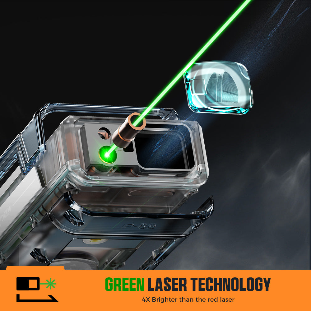 CIGMAN CD-120G Laser Measurement Tool with 4X Camera, P2P Technology, IP68, 2.4inch IPS Display