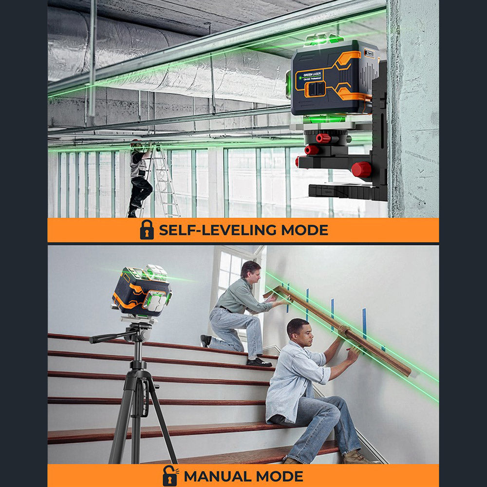 CIGMAN CM-S02 4x360° 16 Lines Laser Level, APP Control, LCD Screen, 40H Ultra Running Time