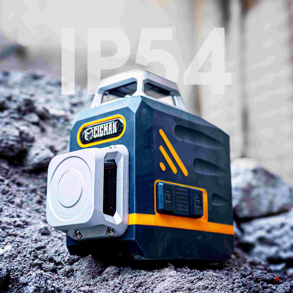 CIGMAN CM720 2 x 360° 8 Line Laser Level, Green Cross Line, Self Leveling, with Remote Controller, Type-C Rechargeable, Magnetic Rotating Stand, IP45 Water & Dust Proof, 100ft Working Range