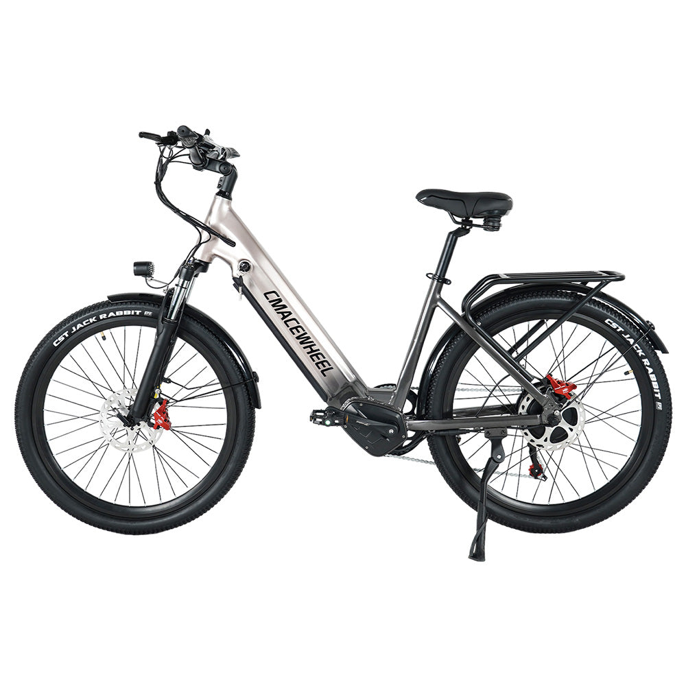 CMACEWHEEL L26 Electric Bike, 500W Motor, 48V 17Ah Battery, 26*2.1″ CST Tires, 45km/h Max Speed, 100km Max Range, Hydraulic Oil Disc Brakes - Champanhe Golden