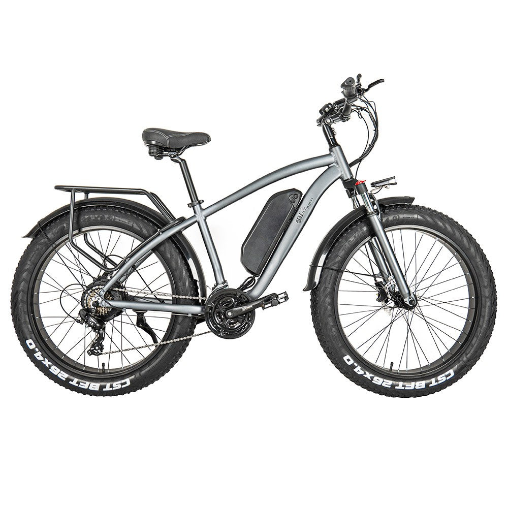 CMACEWHEEL M26 Electric Bike 26*4.0 inch CST Fat Tire 750W Motor 40-45km/h Max Speed 48V 17Ah Battery 75km Range Hydraulic Brake - Grey