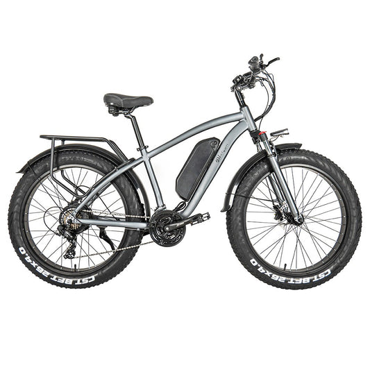 CMACEWHEEL M26 Electric Bike 26*4.0 inch CST Fat Tire 750W Motor 40-45km/h Max Speed 48V 17Ah Battery 75km Range Hydraulic Brake - Grey